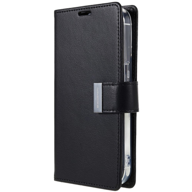 iPhone 14 PRO juodas MERCURY RICH DIARY dėklas 2