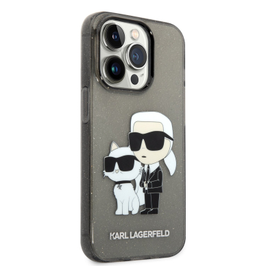 iPhone 14 PRO MAX black NFT IML Glitter KARL LAGERFELD nugarėlė 4