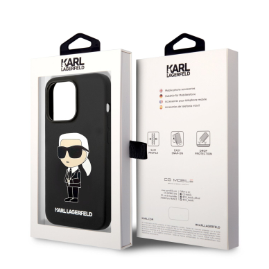 iPhone 14 PRO MAX black NFT Liquid Silicone KARL LAGERFELD nugarėlė 7