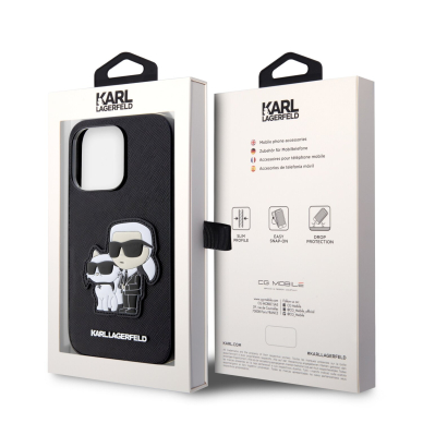 iPhone 14 PRO MAX black NFT Saffiano Karl&Choupette KARL LAGERFELD nugarėlė 7