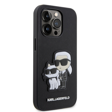 iPhone 14 PRO MAX black NFT Saffiano Karl&Choupette KARL LAGERFELD nugarėlė 4