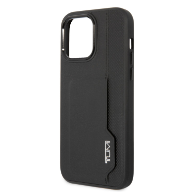 iPhone 14 PRO MAX black TUMI Leather W/ Vertical Card Slot nugarėlė 5