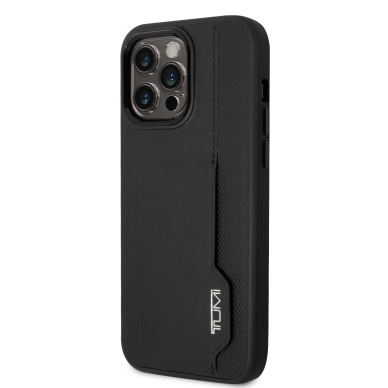 iPhone 14 PRO MAX black TUMI Leather W/ Vertical Card Slot nugarėlė 3