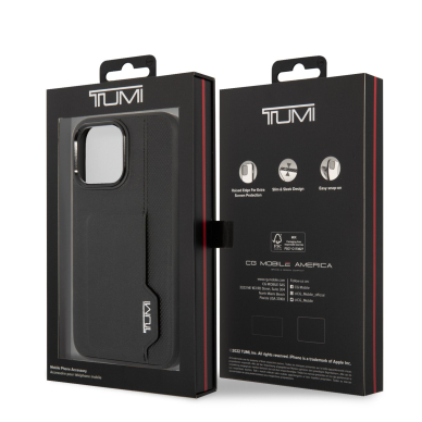 iPhone 14 PRO MAX black TUMI Leather W/ Vertical Card Slot nugarėlė 7