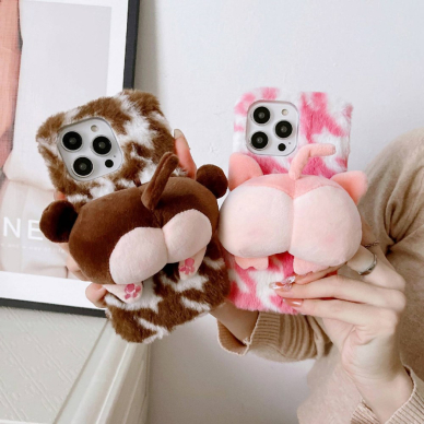 iPhone 14 PRO MAX brown nugarėlė Fluffy Monkey 4