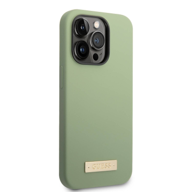 iPhone 14 PRO MAX chaki spalvos Magsafe GUESS nugarėlė GUHMP14XSBPLA 5