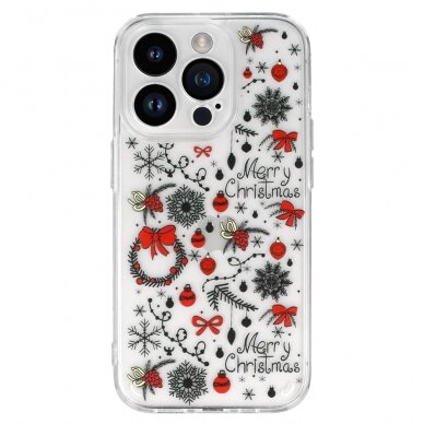 iPhone 14 PRO MAX clear Christmas nugarėlė Design 5 1