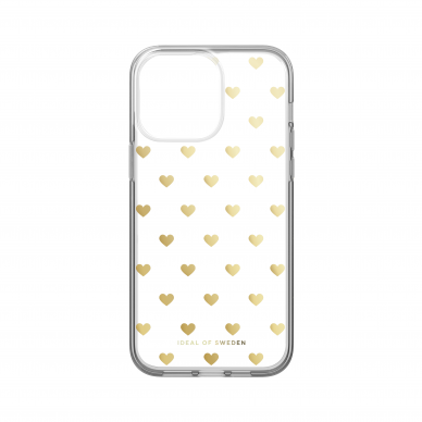 iPhone 14 PRO MAX iDeal Of Sweden Clear MagSafe nugarėlė Golden Hearts