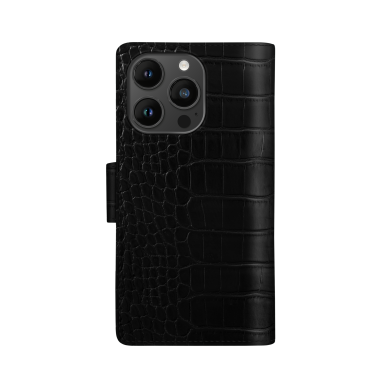 iPhone 14 PRO MAX iDeal Of Sweden dėkas Wallet Jet Black Croco 2