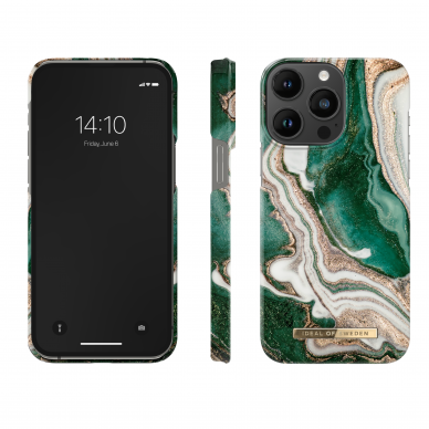 iPhone 14 PRO MAX iDeal Of Sweden nugarėlė Golden Jade Marble 1