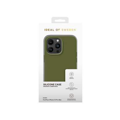 iPhone 14 PRO MAX iDeal Of Sweden nugarėlė MagSafe Silicone Khaki 4