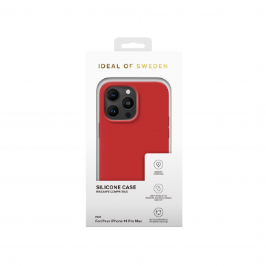 iPhone 14 PRO MAX iDeal Of Sweden nugarėlė MagSafe Silicone Red 4
