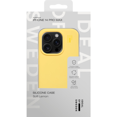 iPhone 14 PRO MAX iDeal Of Sweden nugarėlė MagSafe Silicone Soft Lemon 3