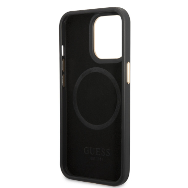iPhone 14 PRO MAX juoda Magsafe GUESS nugarėlė GUHMP14XSAPSTK 6