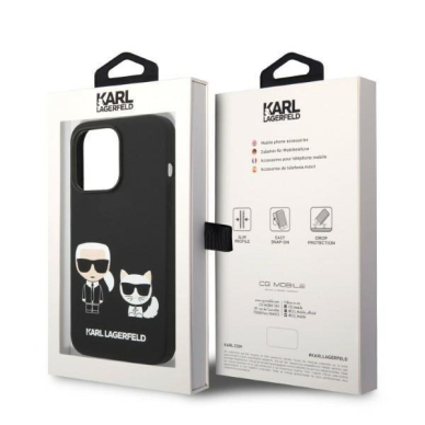 iPhone 14 PRO MAX black Silicone Liquid Magsafe KARL LAGERFELD nugarėlė 4