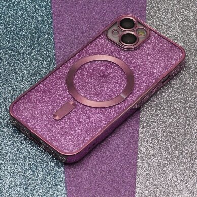 iPhone 14 PRO MAX pink Glitter Chrome Mag nugarėle 5