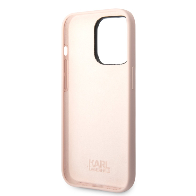 iPhone 14 PRO MAX pink NFT Liquid Silicone KARL LAGERFELD nugarėlė 6