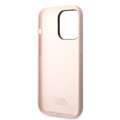 iPhone 14 PRO MAX pink NFT Liquid Silicone KARL LAGERFELD nugarėlė 6