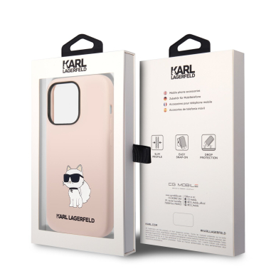 iPhone 14 PRO MAX pink NFT Liquid Silicone KARL LAGERFELD nugarėlė 7