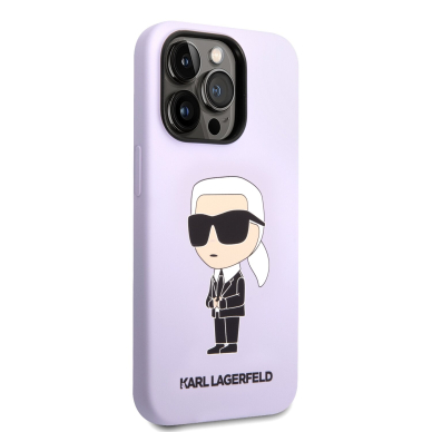 iPhone 14 PRO MAX purple NFT Liquid Silicone KARL LAGERFELD nugarėlė 4