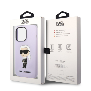 iPhone 14 PRO MAX purple NFT Liquid Silicone KARL LAGERFELD nugarėlė 7