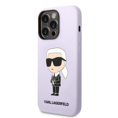 iPhone 14 PRO MAX purple NFT Liquid Silicone KARL LAGERFELD nugarėlė 3