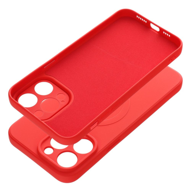 iPhone 14 PRO MAX raudona MagSilicone nugarėlė 2