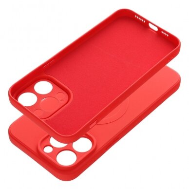 iPhone 14 PRO MAX raudona MagSilicone nugarėlė 2