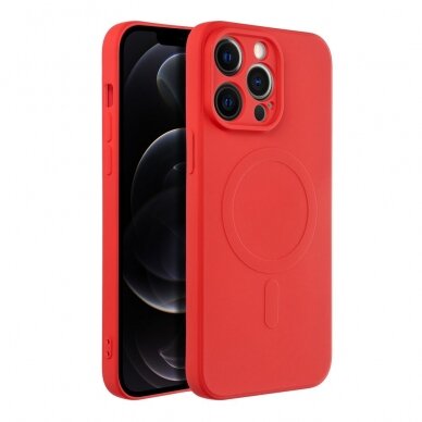 iPhone 14 PRO MAX raudona MagSilicone nugarėlė 1