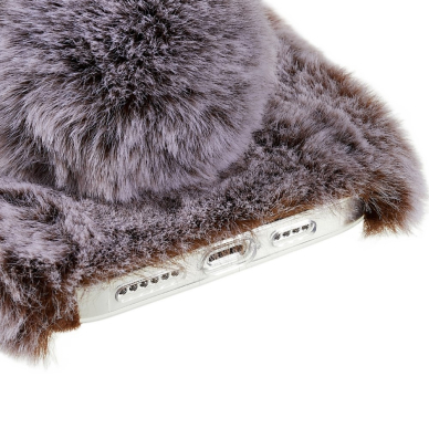 iPhone 14 PRO MAX brown nugarėlė Fluffy rabbit 4