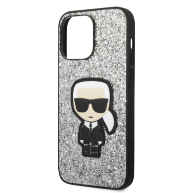 iPhone 14 PRO MAX sidabro sp. glitter KARL LAGERFELD nugarėlė KLHCP14XGFKPG 5