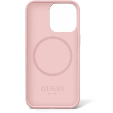 iPhone 14 PRO MAX šv. rožinė Magsafe GUESS nugarėlė GUHMP14XSAPSTP 2