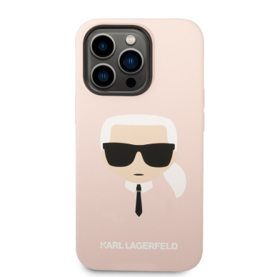 iPhone 14 PRO MAX šviesiai rožinė KARL LAGERFELD nugarėlė KLHCP14XSLKHLP 2