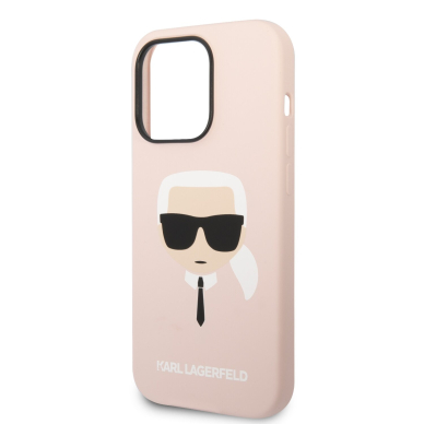 iPhone 14 PRO MAX šviesiai rožinė KARL LAGERFELD nugarėlė KLHCP14XSLKHLP 5
