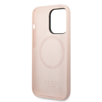 iPhone 14 PRO MAX šviesiai rožinė Magsafe GUESS nugarėlė GUHMP14XSBPLP 6