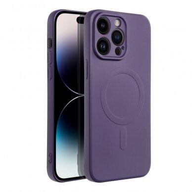 iPhone 14 PRO MAX tamsiai violetinė MagSilicone nugarėlė 1