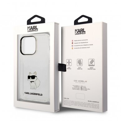 iPhone 14 PRO MAX transparent NFT IML KARL LAGERFELD nugarėlė 7