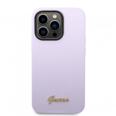 iPhone 14 PRO MAX violetinė GUESS nugarėlė GUHCP14XSLSMU 2