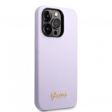 iPhone 14 PRO MAX violetinė GUESS nugarėlė GUHCP14XSLSMU 4