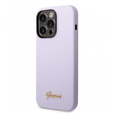 iPhone 14 PRO MAX violetinė GUESS nugarėlė GUHCP14XSLSMU 3