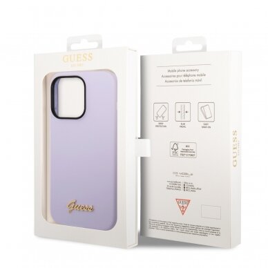 iPhone 14 PRO MAX violetinė GUESS nugarėlė GUHCP14XSLSMU 7