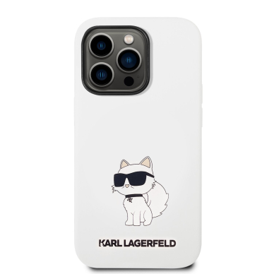 iPhone 14 PRO MAX white NFT Liquid Silicone KARL LAGERFELD nugarėlė 2