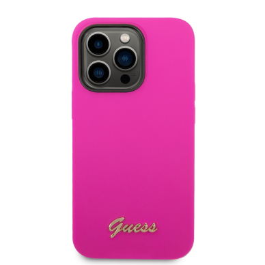iPhone 14 PRO neo rožinė GUESS nugarėlė GUHCP14LSLSMF 3