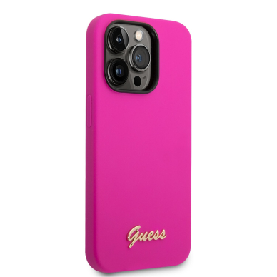 iPhone 14 PRO neo rožinė GUESS nugarėlė GUHCP14LSLSMF 4