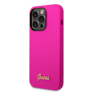 iPhone 14 PRO neo rožinė GUESS nugarėlė GUHCP14LSLSMF 2