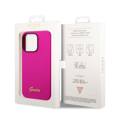 iPhone 14 PRO neo rožinė GUESS nugarėlė GUHCP14LSLSMF 7