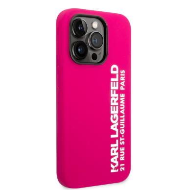 iPhone 14 PRO neo rožinė KARL LAGERFELD nugarėlė KLHCP14LSRSGVTF 4