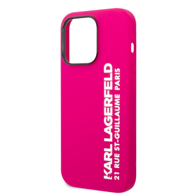 iPhone 14 PRO neo rožinė KARL LAGERFELD nugarėlė KLHCP14LSRSGVTF 5