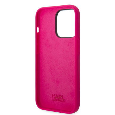 iPhone 14 PRO neo rožinė KARL LAGERFELD nugarėlė KLHCP14LSRSGVTF 6