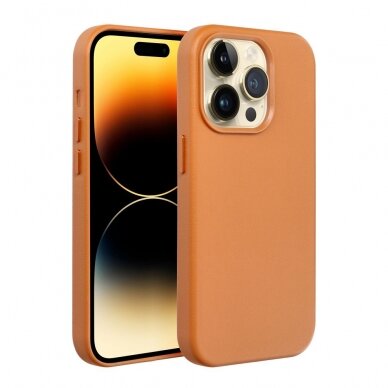 iPhone 14 PRO orange MagLeather nugarėlė 1